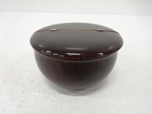 溜塗　老松　花　中棗